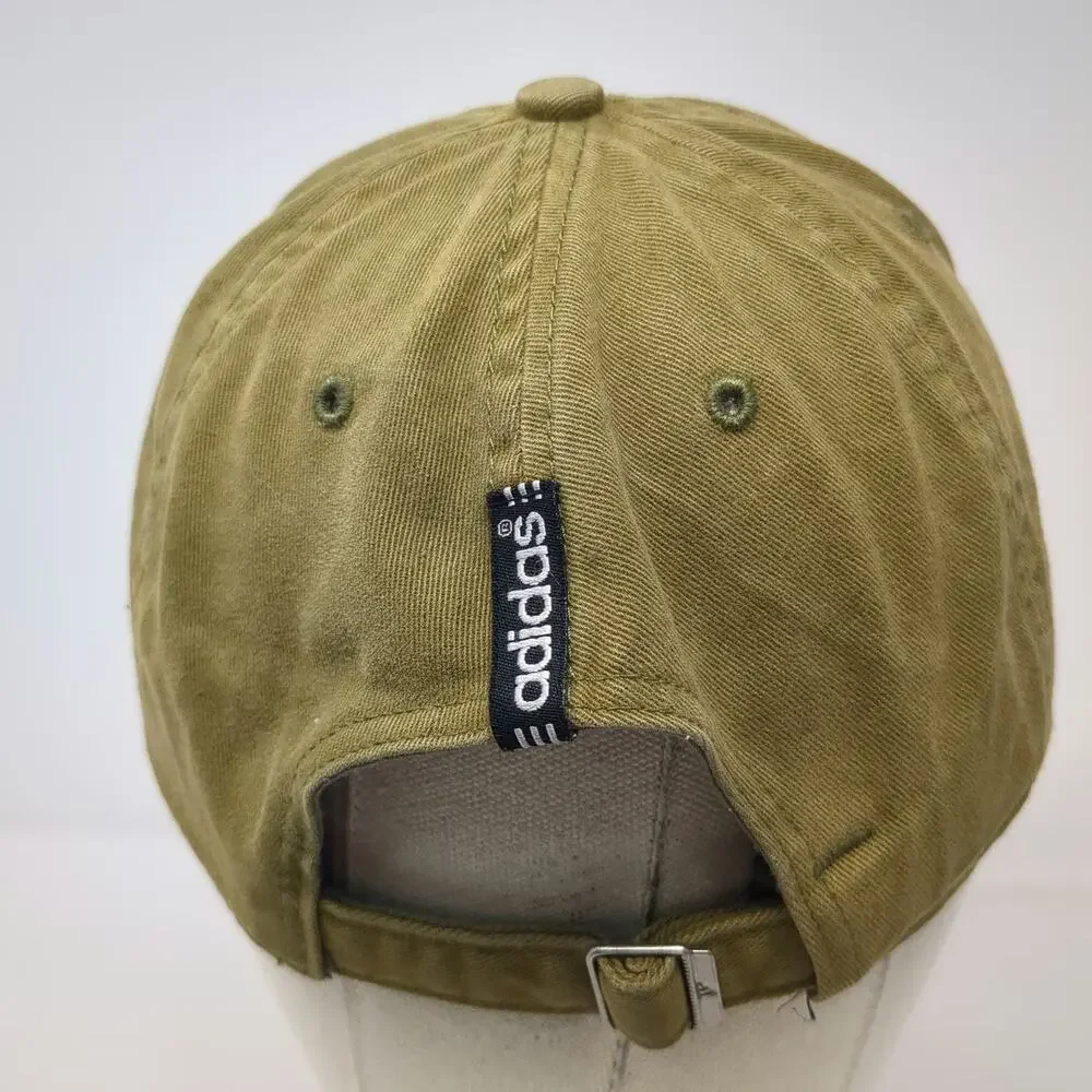 Adidas Baseball Cap Green One Size Mountain Logo Slideback Hat Adjustable Cotton